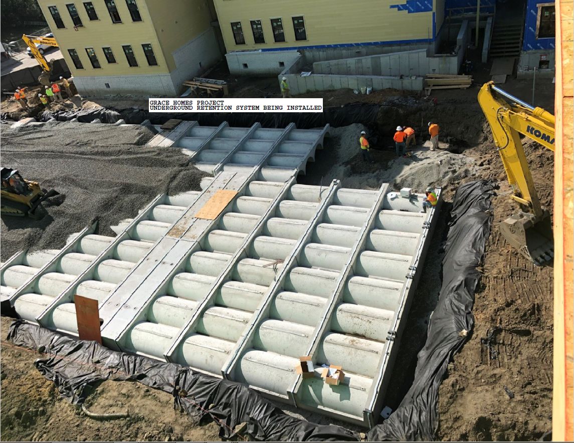 Underground storm water storage tanks